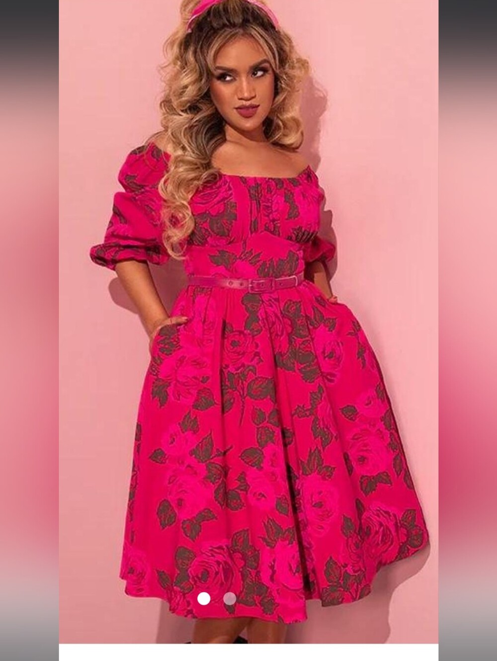 Pink Roses Vacation Dress